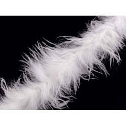 Boa - pene de strut 22 g lungime 1,8 m - Alb (1 Bucată)