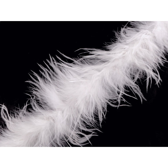 Boa - pene de strut 22 g lungime 1,8 m - Alb (1 Bucată)