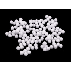 Pompon mini ø4 mm - Alb (1 Sac)