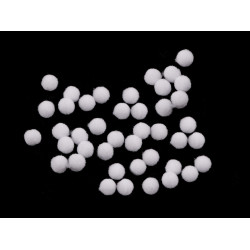 Pompon mini ø8 mm - Alb (100 Bucăți)