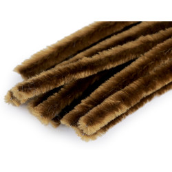 Sârmă plușată pentru modelare ø10 mm, lungime 30 cm - Maro deschis (10 Bucăți)