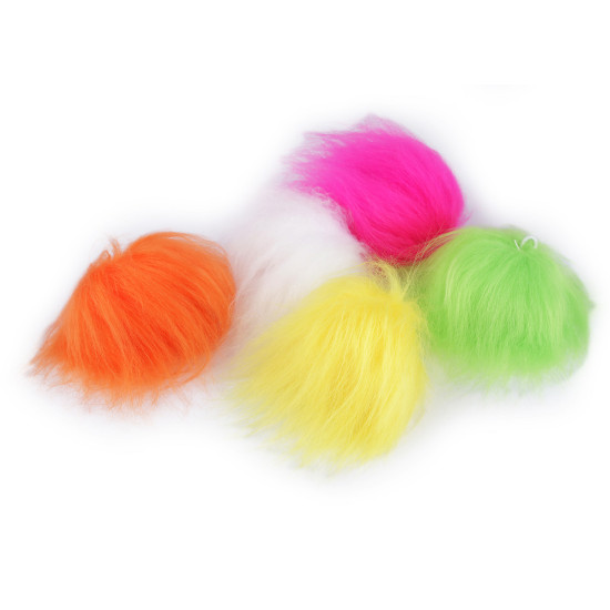 Pompon decorativ din blana pentru realizarea figurinelor ø8 cm - Portocaliu (6 Bucăți) Pompon decorativ din blana pentru realizarea figurinelor ø8 cm - Portocaliu (6 Bucăți)