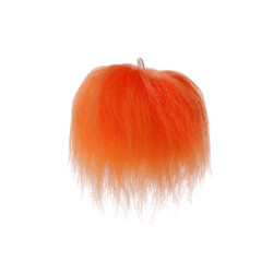Pompon decorativ din blana pentru realizarea figurinelor ø8 cm - Portocaliu (1 Bucată)