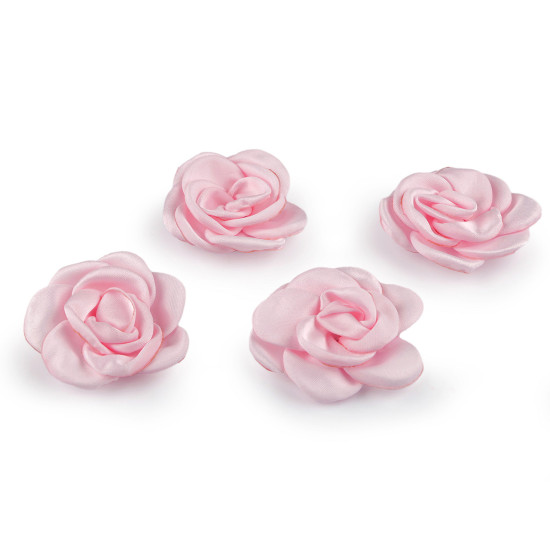 Trandafir satinat pentru coasere si lipire ø5 cm - Alb (50 Bucăți) Trandafir satinat pentru coasere si lipire ø5 cm - Alb (50 Bucăți)