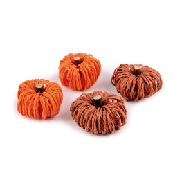 Dovleci de rafie pentru aranjamente - Portocaliu pumpkin (4 Bucăți)