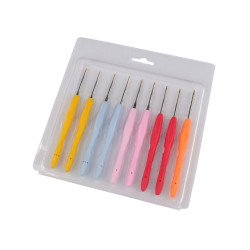 Set de croșete cu manere de silicon - Mix culori (1 Set)