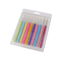 Set de croșete cu manere de silicon - Mix culori (1 Set)