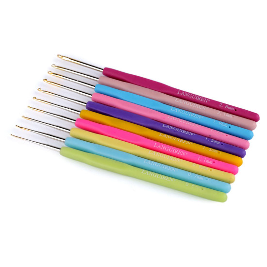 Set de croșete cu manere de silicon - Mix culori (1 Set)