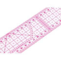 Rigla flexibila 5x60 cm - Transparent (1 Bucată)
