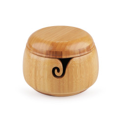 Cutie din bambus pentru fire de tricotat - Natural mediu (1 Bucată)