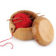Cutie din bambus pentru fire de tricotat - Natural mediu (2 Bucăți)