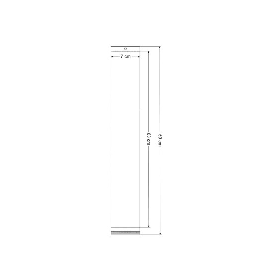 Punga pp cu clapeta adeziva si agatatoare 7x63 cm - Transparent (400 Bucăți) Punga pp cu clapeta adeziva si agatatoare 7x63 cm - Transparent (400 Bucăți)
