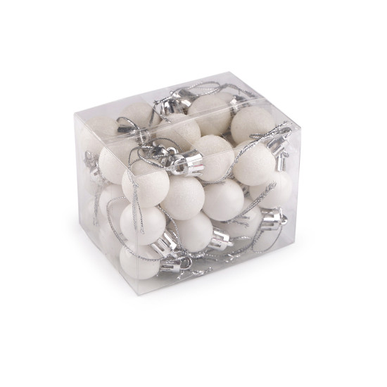 Globulețe de craciun ø20 mm - Argintiu (1 Cutie)