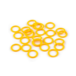 Inel de plastic / accesoriu pentru tricotat ø10; 12; 14 mm - Galben (100 Bucăți)