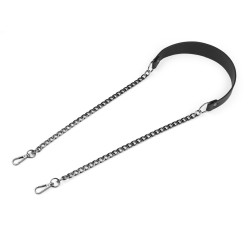 Maner de geanta lant cu carabine, latime 4 cm - Negru (1 Bucată)