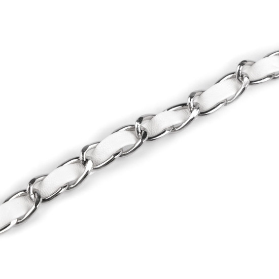 Curea din piele cu lant si carabine, pentru genti si telefoane mobile, latime 2 cm - Bej deschis (6 Bucăți) Curea din piele cu lant si carabine, pentru genti si telefoane mobile, latime 2 cm - Bej deschis (6 Bucăți)