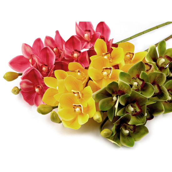 Buchet de orhidee artificială - Bej deschis (3 Bucăți)