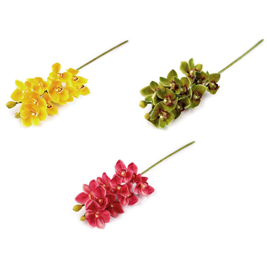 Buchet de orhidee artificială - Bej deschis (3 Bucăți)