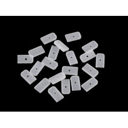 Terminatii din silicon pentru balene plate, latime  6; 8; 12 mm - Transparent (200 Bucăți)