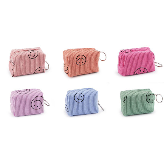 Borsetă fete smiley 9x6 cm - Roșu coral deschis (3 Bucăți) Borsetă fete smiley 9x6 cm - Roșu coral deschis (3 Bucăți)