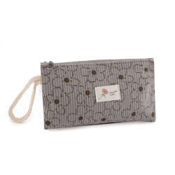 Borseta textila pentru articole 18,5x10 cm - Gri deschis (1 Bucată)