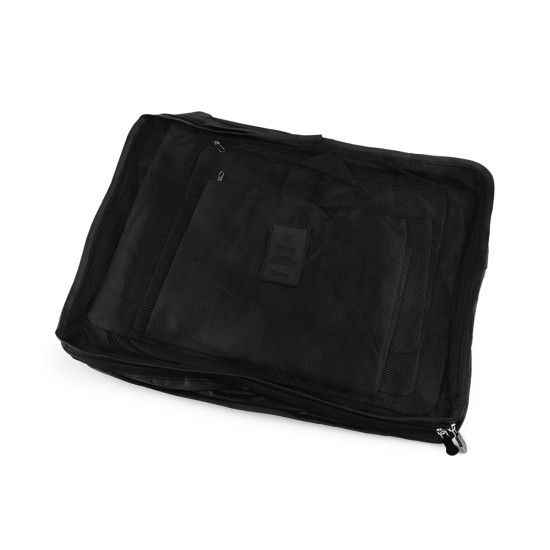 Set de 7 organizatoare pentru valiza de voiaj - Negru (1 Set) Set de 7 organizatoare pentru valiza de voiaj - Negru (1 Set)