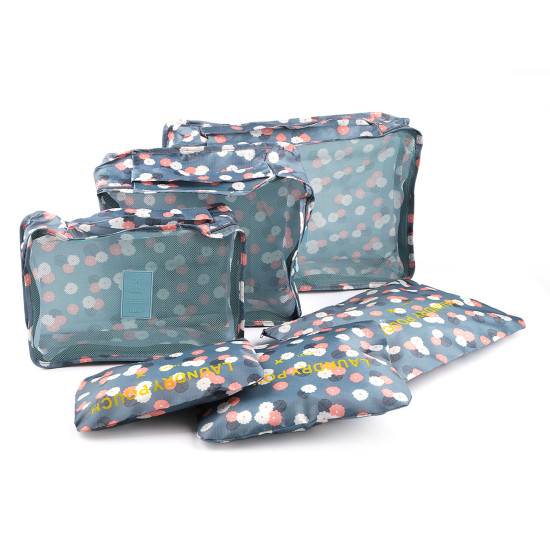 Set de 6 organizatoare pentru valiza de voiaj - Vișiniu (3 Seturi) Set de 6 organizatoare pentru valiza de voiaj - Vișiniu (3 Seturi)