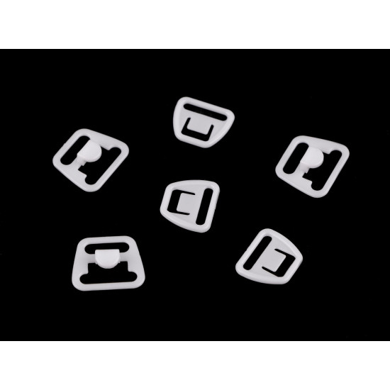 Inchizatoare din plastic pentru lenjerie intima/sutiene de alaptare, latime 12 mm - Alb (10 Perechi) Inchizatoare din plastic pentru lenjerie intima/sutiene de alaptare, latime 12 mm - Alb (10 Perechi)