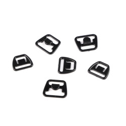 Inchizatoare din plastic pentru lenjerie intima/sutiene de alaptare, latime 12 mm - Negru (10 Perechi)