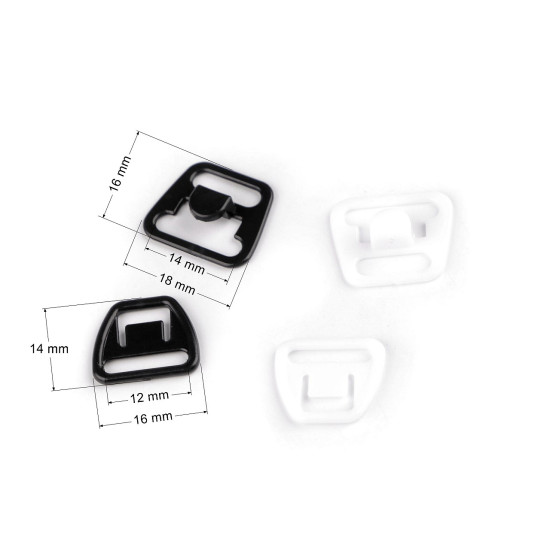 Inchizatoare din plastic pentru lenjerie intima/sutiene de alaptare, latime 12 mm - Alb (10 Perechi) Inchizatoare din plastic pentru lenjerie intima/sutiene de alaptare, latime 12 mm - Alb (10 Perechi)