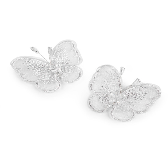 Fluture cu strasuri pentru cusut si lipit - Off white (10 Bucăți) Fluture cu strasuri pentru cusut si lipit - Off white (10 Bucăți)