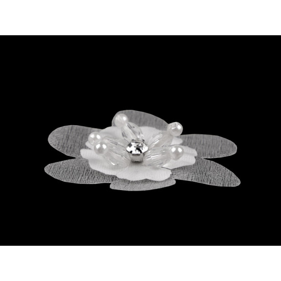 Floare cu piatricica si margele pentru cusut si lipit ø4,5 cm - Roz pudrat (10 Bucăți) Floare cu piatricica si margele pentru cusut si lipit ø4,5 cm - Roz pudrat (10 Bucăți)