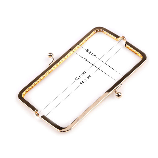 Rama pentru geanti 15,5x9 cm - Auriu rose (1 Bucată) Rama pentru geanti 15,5x9 cm - Auriu rose (1 Bucată)