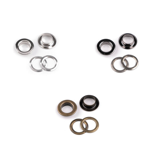 Ocheți ø interior 10 mm / ø exterior 16 mm - Nichel (50 Perechi) Ocheți ø interior 10 mm / ø exterior 16 mm - Nichel (50 Perechi)