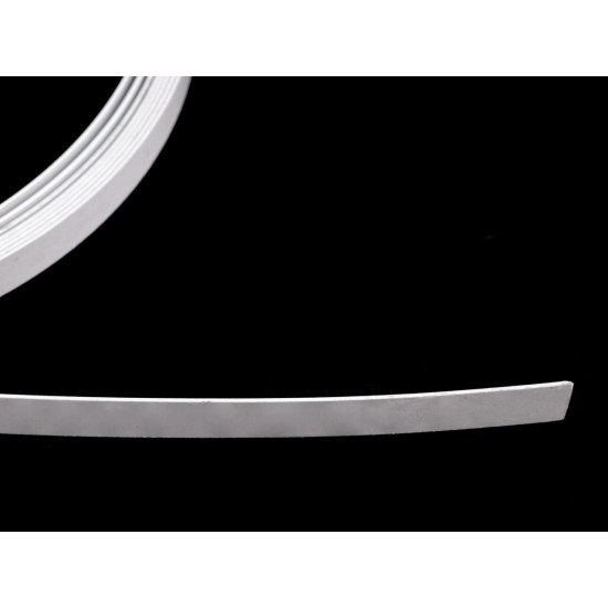 Balene metalice plate latimea 6; 8; 12 mm metraj - Alb (1 Metru)