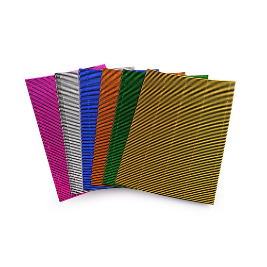 Hartie ondulata efect metalic/carton mix de culori - Mix (1 Sac) Hartie ondulata efect metalic/carton mix de culori - Mix (1 Sac)