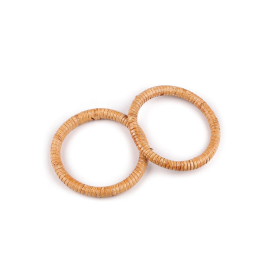Mânere/cercuri din ratan pentru confecţionarea genţilor şi coşurilor ø10 cm - Natural mediu (12 Bucăți) Mânere/cercuri din ratan pentru confecţionarea genţilor şi coşurilor ø10 cm - Natural mediu (12 Bucăți)