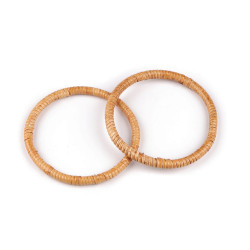 Cercuri de ratan pentru confectionarea de sacoșe si cosuri ø13; 15 cm - Natural mediu (12 Bucăți)