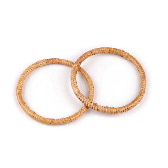 Cercuri de ratan pentru confectionarea de sacoșe si cosuri ø13; 15 cm - Natural mediu (12 Bucăți) Cercuri de ratan pentru confectionarea de sacoșe si cosuri ø13; 15 cm - Natural mediu (12 Bucăți)