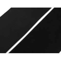 Velcro arici + pluș lățime 15 mm pes - Negru (1 Metru)