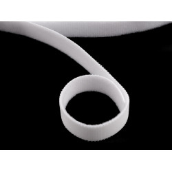 Velcro cu două fețe profil mic, lățime15 mm - Alb (1 Metru)