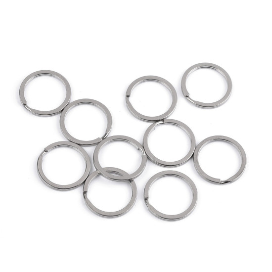 Inel pentru chei din oțel chirurgical ø25; 28; 32 mm plat - Nichel (200 Bucăți) Inel pentru chei din oțel chirurgical ø25; 28; 32 mm plat - Nichel (200 Bucăți)