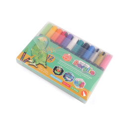Set de 12 markere acrilice creative, 4 mm - Mix (1 Set)