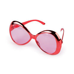 Ochelari mari pentru petreceri / carnaval - Roz coral (1 Bucată)