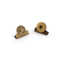 Închizătoare magnetică ø15 mm - Alamă antică (10 Bucăți)