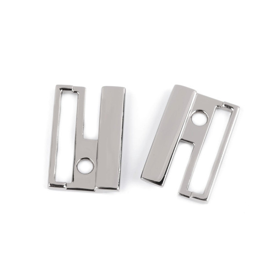 Închizătoare metalică lățime 25 mm - Nichel (1 Pereche)
