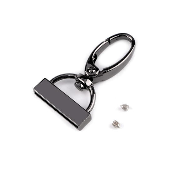Carabină metalică pivotantă cu capăt pentru curea lățime de 25 mm - Auriu (10 Bucăți) Carabină metalică pivotantă cu capăt pentru curea lățime de 25 mm - Auriu (10 Bucăți)