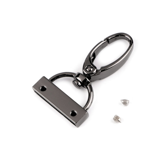 Carabină metalică pivotantă cu capăt pentru curea lățime de 25 mm - Auriu (10 Bucăți) Carabină metalică pivotantă cu capăt pentru curea lățime de 25 mm - Auriu (10 Bucăți)