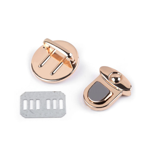 Închizatoare pentru geantă 30x34 mm - Auriu rose (10 Seturi)