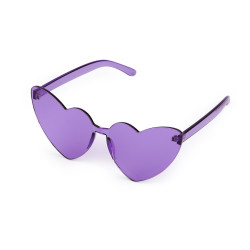Ochelari inima pentru petreceri/carnaval - Violet (1 Bucată)